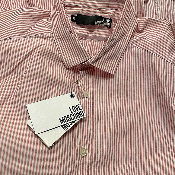 lOVE Moschino pink button down shirt - Picture 10 of 11